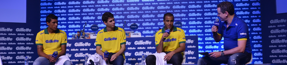 GILLETTE FEITOS DE VERDE E AMARELO